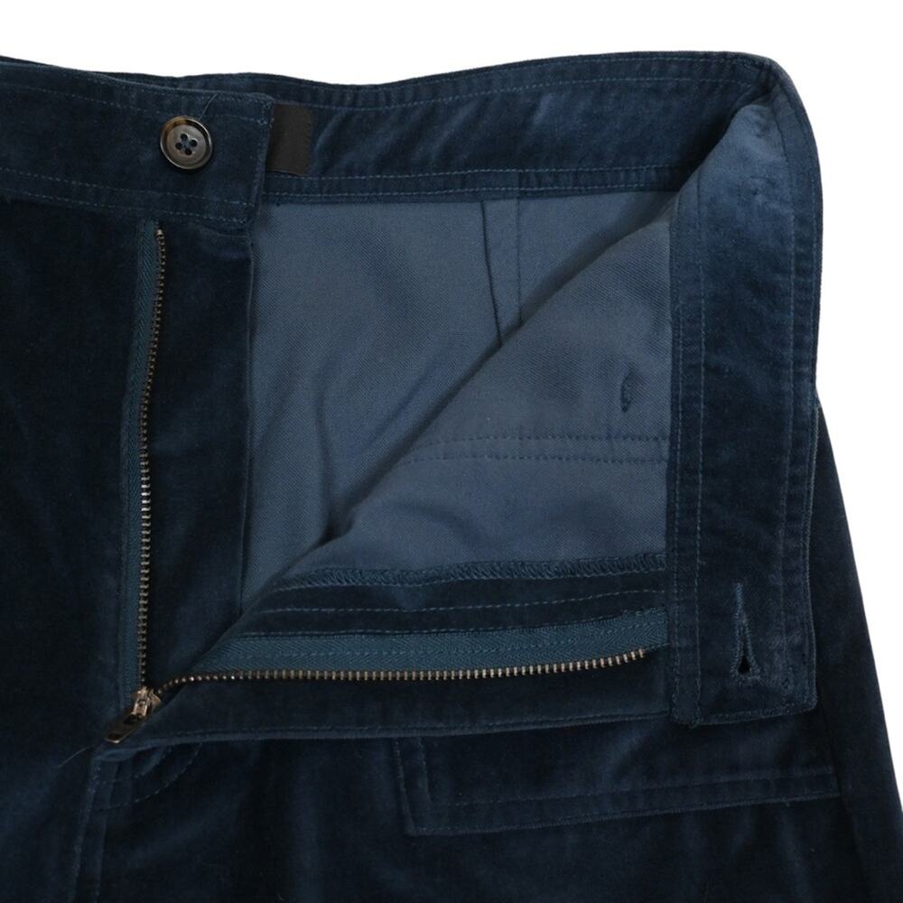 FRYE Womens 27 Camber Wide Leg Crop Velvet Pant in Midnight Blue - Picture 9 of 12